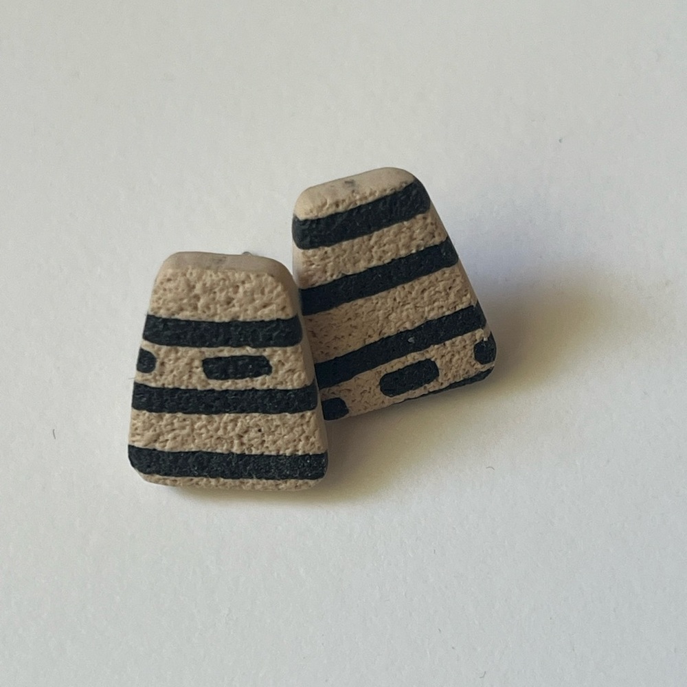 Polymer clay studs